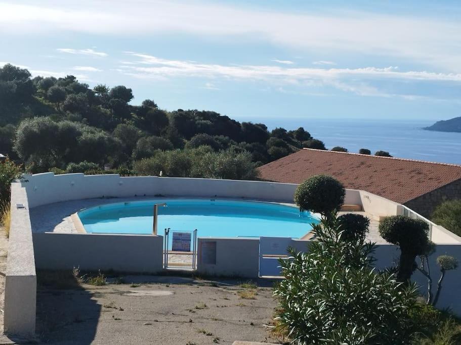 Chez Adrien 108-Appartement Magnifique Vue Mer Piscine Chauffee Serra di Ferro Esterno foto