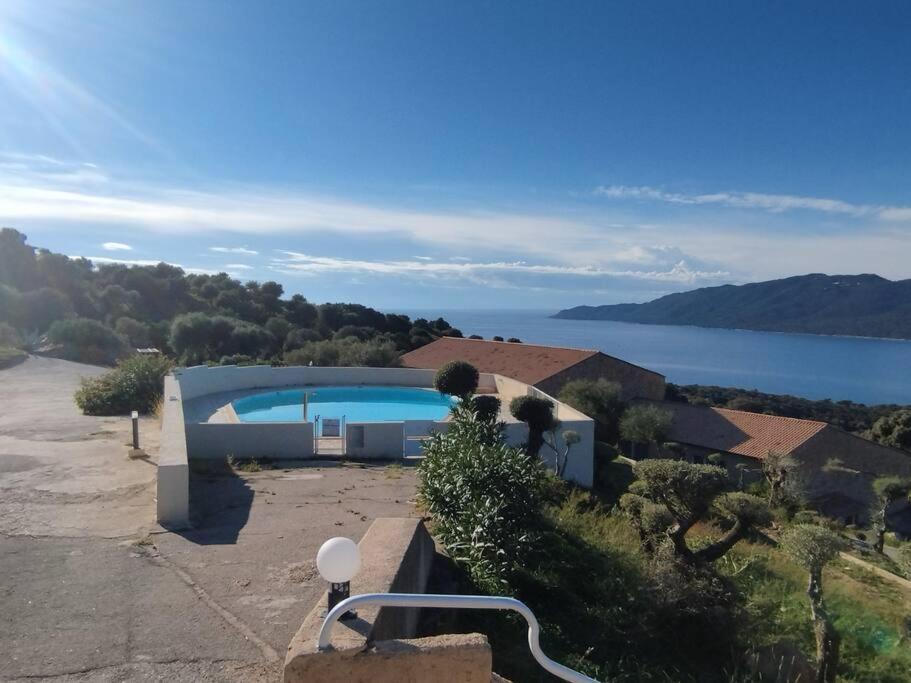 Chez Adrien 108-Appartement Magnifique Vue Mer Piscine Chauffee Serra di Ferro Esterno foto